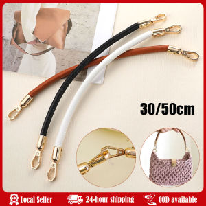 50/30cm PU Leather Braided Shoulder Bag Strap Bag Short Handles DIY Replacement Purse Handle For Handbag Belt Accessories Soft Leather Shoulder Bag Strap Short Bag Handles DIY Replacement Purse Belt Handbag Strap Solid Bag Accessories New