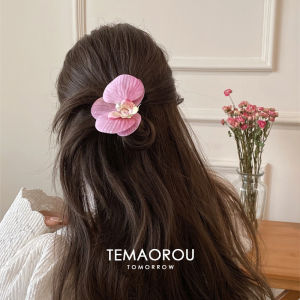 2025 New Butterfly Orchid Flower Hair Clip Side Barrette Holiday Style Womens Fashion Hair Accessories Bangs Clamp Fresh out