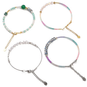 สร้อยข้อมือกำไลทองเหลืองชุบทอง0.8X60Mm 1ชิ้น/ถุง14K สำหรับทำเครื่องประดับ DIY