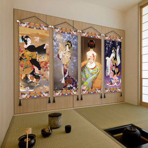 Japanese Style Ukiyo-E Portrait of a Lady Hanging Painting Japanese Style Shop Entrance Background Cloth Painting Bedroom Bedside Wall Decorative Painting