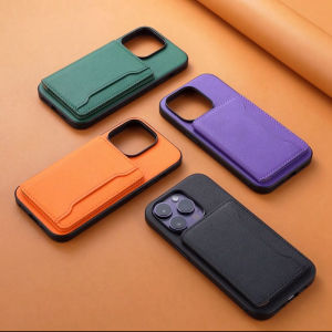 New Apple 17 Wallet Case Integrated Document Holder for iPhone 16 pro Max Mens Case with Card Slot Business Style Leather Cover