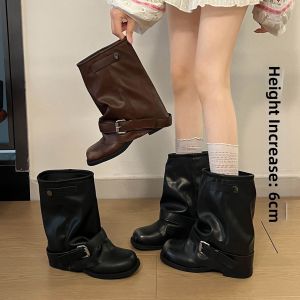 XUJIA | Vintage Buckled Skinny Fit Boot