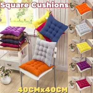 Candy Color Plain Chair Pad Square Cushion Home Backrest Soft Cushion Dining Padding