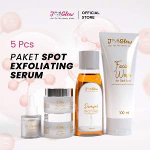 J GLOW Skincare Paket Spot Exfoliating Serum Whitening 5in1 Flek Hitam