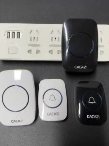 CACAZI Hot Waterproof Smart Wireless Doorbell No Included Battery 300M Long Distance Outdoor Adjustable Welcome Ring EU US Plug