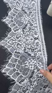 [0091] 3m viền ren mi lưới thêu  hình vương miện - khổ rộng 21 cm (đã bao gồm viền lông mi)