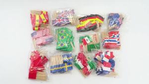 100PCs National Flag Toothpick Cupcake Food Fruit Toothpick National Flag Festival Party Food Decoration Flag Picks