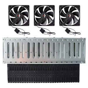16 Bay Hard Drive Rack Holder Cage Case Caddy for Chia Farming 3.5" HDD PCIE Rustproof Tray Rack PC Classic HDD Stacking Bracket