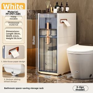 Waterproof Bathroom Storage Cabinet No-Installation