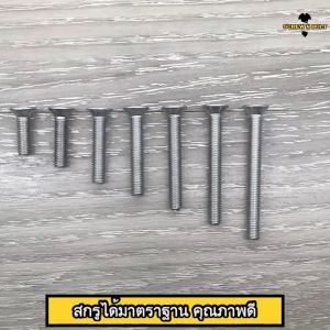 น็อต สกรู หัวเตเปอร์ แฉก F+ สแตนเลส 304 เกลียวมิล หยาบ M6 / Flat Head Phillip Machine Screw SUS304 M6