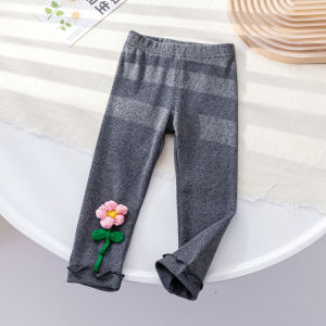 Leggings Phối Đôi Cho Bé Gái Thiết Kế Hoa Văn