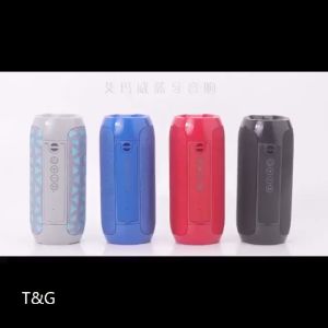 T&G TG117 Mesh Texture Super Bass Portable Bluetooth 4.2 Speaker with AUX USB TF Card and FM Radio Function with Strap