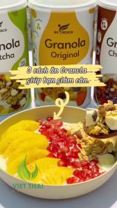 [SIÊU NGON] Ngũ Cốc Granola Táo Hoa Quả Trái Cây Mix Sữa Chua Sấy Khô Ăn Sáng 5 Phút (300G) - Việt Thái Organic