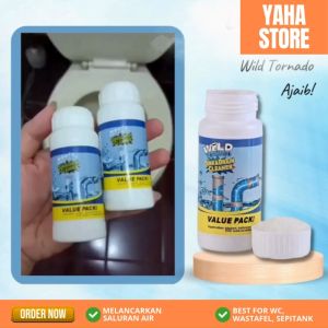 [100Gr] Wild Tornado Bubuk Pembersih Saluran Pipa Air Wastafel WC Septitank Anti Sumbat - Yaha Store