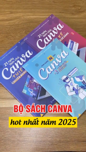 Sách Canva - Bộ 3 Cuốn 21 Ngày Làm Chủ Thiết Kế Canva Tặng Kèm Video Hướng Dẫn File Thực Hành