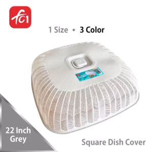 MsMe Large Rectangular Round Kitchen Dish Food Cover Anti Flies with Handle Penutup Saji Makanan