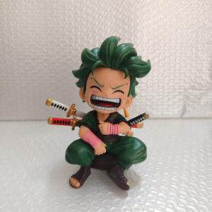 Bandai | Hot Sale One Piece Zoro Q Version Figure Trending Anime Model Toy for Car Desk Decor Best Seller Collectible Gift for Fans