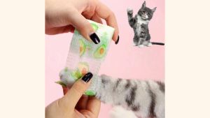 Pet self-adhesive Bandage For Puppy Dog Cat Socks Disposable Outing Anti-Dirty Leggings Foot Cover Pembalut Pet