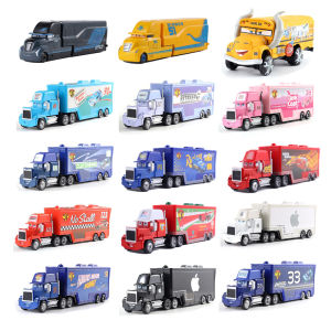 Takara Tomy | Pixar Cars Lightning McQueen Storm Jackson Mack Container Truck 1/55 Ratio Die Casting Alloy Cars Model Toys Truck Child Gifts