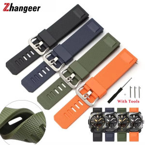 Zhangeer Dây đeo dây đồng hồ bằng cao su tháo nhanh 23mm cho CASIO protrek PRW-6900 PRW-6800/3400 Dây đeo thay thế thể thao chống nước dây TPU silicon chất lượng cao với dụng cụ