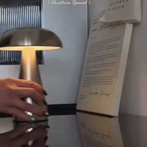 ❣️SPACEIDEAS❣️ 3-Colours LED Mushroom Table Lamp Touch Dimming Portable Cordless LED Desk Light USB Rechargeable Bed Night Light LED Desktop Lamp USB Touch Dimming Metal Recharge Night Light Bedside Lamps Bedside Lamp Touch Control Dimmable Light