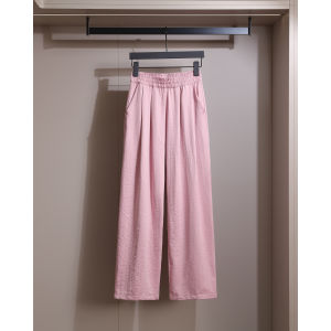 High Waist Wide Leg Casual Pants Womens Spring Summer Thin Air Texture Pants Loose Fit Straight Leg Trousers Comfortable