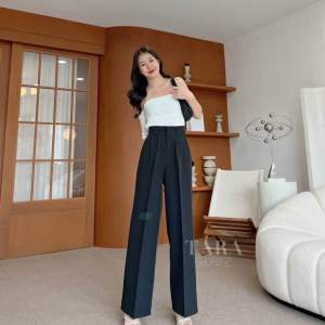 ✅พร้อมส่ง กางเกงขาตรงกระบอกใหญ่ รุ่น2ตะขอ คุณภาพดี สินค้าโรงงานไทย100%