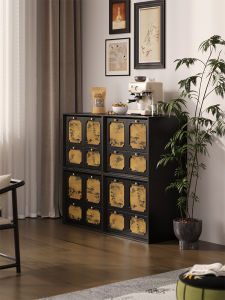 New Type Module Combination Cabinet Song Dynasty Aesthetic Sideboard TV Cabinet Traditional Chinese Style Storage Cabinet