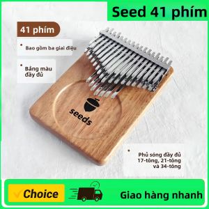 Đàn Kalimba 41 Phím Âm Sắc Chromatic Tông C Chuyên Nghiệp Làm Thủ Công Bằng Gỗ Okoume 3 Lớp Nhạc Cụ Bàn Phím