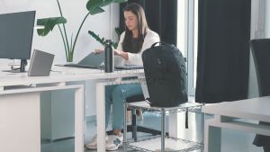 TargusTBB649GL 15-16” Terra EcoSmart Backpack | Dedicated laptop compartment | 23L main compartment | Ergonomic padded shoulder straps | Black | Gray