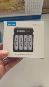 Combo sạc M7031 và 4 pin AA N-60 2200mWh 1.5V Type-C - An toàn sạc nhanh - BESTON