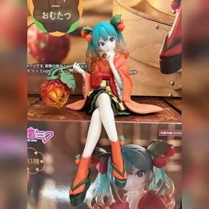 Bandai | Hatsune Miku Noodle Stopper Figure Winter Cherry Flower Fairy PVC Figurine Cute Desktop Ornament Collectible Toy for Anime