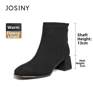Josiny | Trendy Back Zipper Ankle Boots