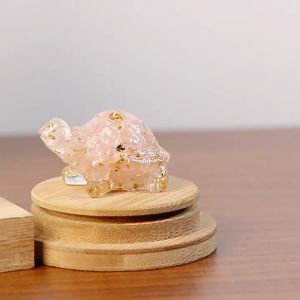 Tượng rùa phong thủy pha lê tượng long quy vật phẩm phong thủy