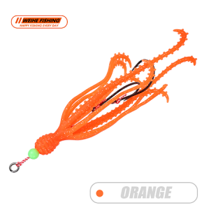 WEIHE Squid Fishing Lure Floating Colorful Squid Lure Bait Chicken Feet Hook