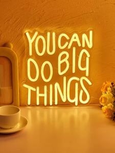Chi-buy LED Neon You Can Do Big Things USB Powered Neon Signs Decor Lamp Signs Birthday Gift Wall Art For Bedroom Room Bar Shop