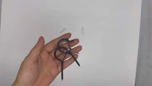 10pcs Metal Eye Hooks with Screw Threads Spring-Loaded Q-Type Hooks for Hanging Lights and Planters