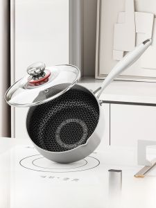 Home Use Small Stainless Steel Milk Pan Non-coated Snowing Pot Baby Complementary Food Non-stick Pot Single Person Small Pot