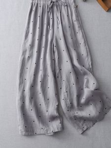 Quần Dài Kẻ Sọc Cotton Lanh Rộng Rãi Mùa Hè Cho Nam Quần Dài Ống Rộng Quần Dài Nine Points Sembach Phong Cách Thường Ngày Thoải Mái Thoáng Khí