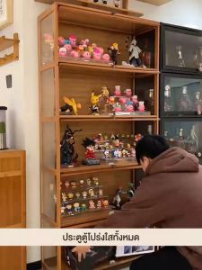 MEIJIASI ตู้โชว์ 5/4/3ชั้น ตู้โชว์กระจก ตู้โชว์โมเดล ตู้โชว์กระจกใส อะคริลิค แข็งแรง ทนทาน กันฝุ่น กันความชื้น ไม้ไผ่ธรรมชาติ (รองรับ COD) สำหรับจัดแสดงของสะสมและของใช้