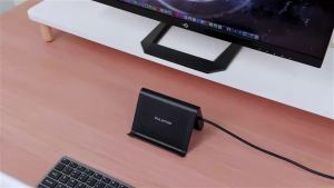 PULWTOP MacBook Docking Station Dual Monitor with 2X 4K 60Hz HDMI 100W PD RJ45 10Gbps Data SD/TF 3.5mm Audio USB 2.0