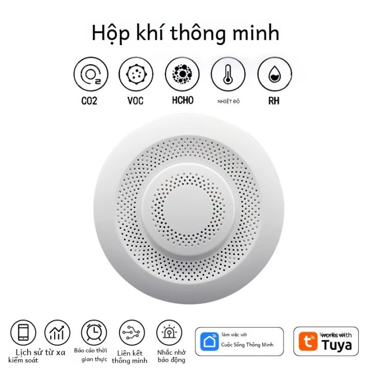 Cảm Biến Hộp Khí Thông Minh Tuya Zigbee WiFi Với Chức Năng Phát Hiện ...