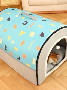 Cozy Cotton Pet Bed for Large Dogs - Breathable Indoor Dog/Cat House with Plush Comfort