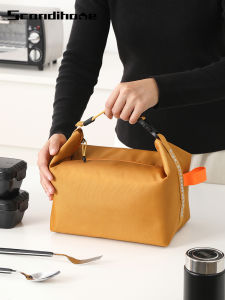 Foldable Lunch Box Bag Insulation Office Worker Bento Handbag Student with Rice Waterproof Cloth Bag Lunch Pinny