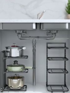 NJCAR LZD MALL H680 ชั้นวางเครื่องครัว ชั้นวางของในห้องครัว ชั้นวางหม้อ ชั้นวางกระทะ ชั้นวาง สแตนเลส