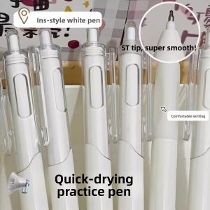 Quick Dry Brush Question Pen High Aesthetic Value Student Pen ST Head Push Button Black Ink Neutral Pen for Exam And Daily Use