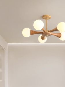 Japanese Style Wooden Bedroom Lamp Nordic Dining Room Ceiling Ligh