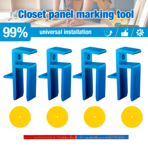16-18MM Wooden Board Install Closing Fixed Clip Wardrobe/Kitchen Cabinet Scribe Tool Woodworking Jigs Set for Cutting/Marking