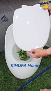 Nắp bồn cầu Đóng Êm thay thế chuẩn đẹp Cầu Hình Trứng nắp bàn cầu Rơi Êm Trắng Cao Cấp Chống Bám Bẩn N2K1
