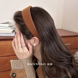 Retro Wool Wide Edge Hairband Womens High Top Skull Face Washing Outdoors Versatile Hair Accessories Fashionable Elegant